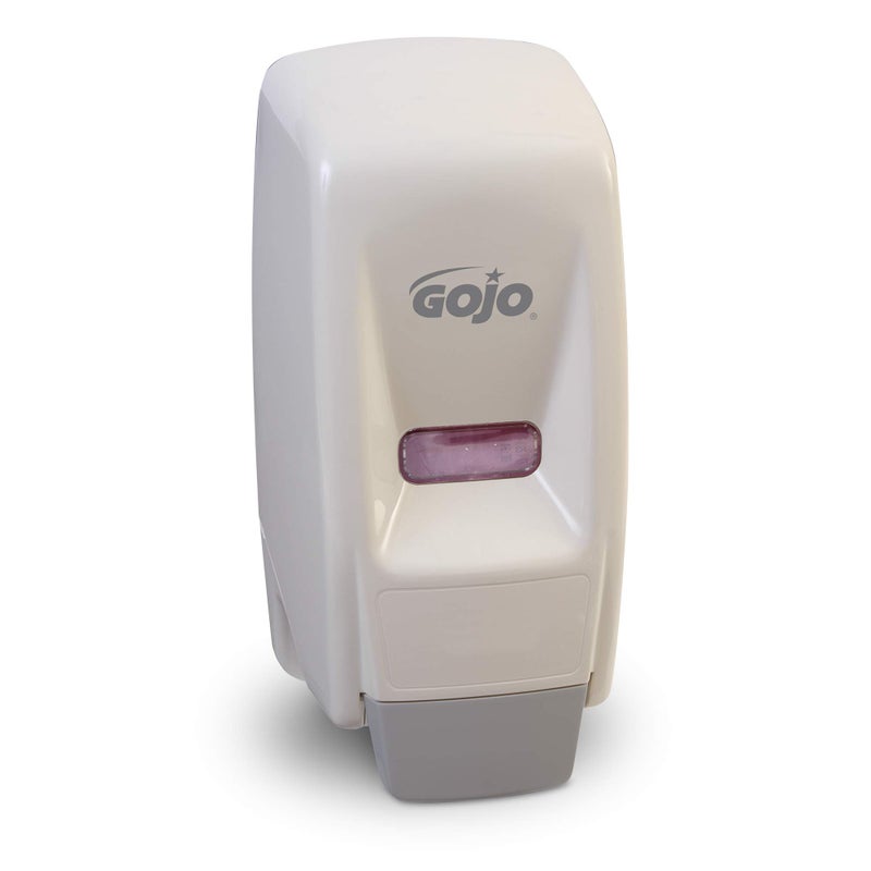GOJO 800 Series Bag-in-Box Push-Style Lotion/Shower Soap Dispenser, White, for GOJO 800 mL Soap Refills (Pack of 1) - 9034-12 - Image 1